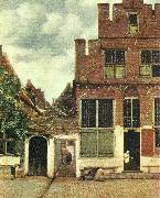 Jan Vermeer den lilla gatan oil painting